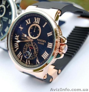Мужские часы Ulysse Nardin. Кварц высокого качества. Есть линза. Осталось 9 шт.  #1430792