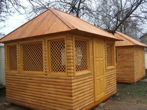Строим беседки  из  профилированного   клееного  бруса . #1449563