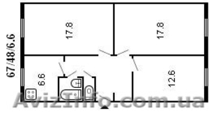 Продам 3-х комн. квартиру в Никополе #1455558