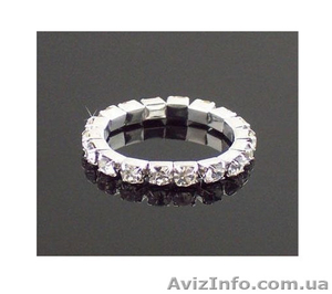 безразмерное кольцо с камнями Swarovski стразы #1459141