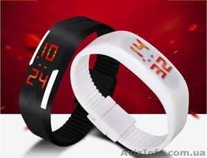 Стильные силиконовые LED часы для молодежи по 100 гривен!  #1454932