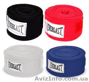 Бинт боксерский Everlast 3.5 метра: красный,  синий,  черный #1458726