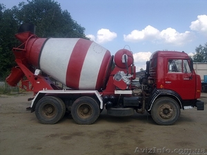 Доставка миксерами бетона,  цементного раствора  по Харькову  #1457652