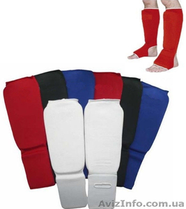 Защита для единоборств/защита голени и стопы тканевая: 3 цвета #1458730