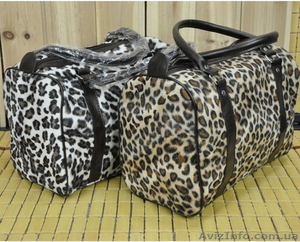 Стильная и удобная велюровая женская сумка под леопард #1457612