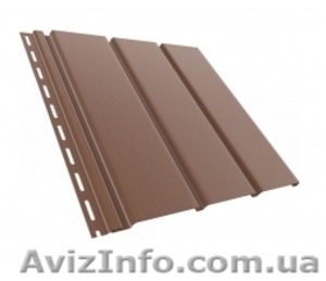 Софит BRYZA перфорированный 4000х305 мм коричневый #1456819