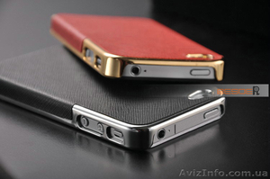 Бампер OYO Gold чехол кожа PU велюр iPhone 4 4S #1458489