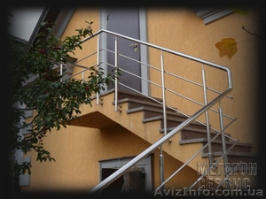 Перила Лестницы Ограждения из нержавеющей стали Киев. Производство изделий из не #1447696