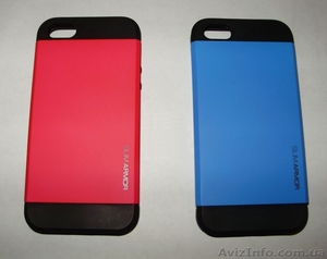 Стильный яркий Чехол iPhone 5 5S SLIM ARMOR SPIGEN SGP TPU #1459232
