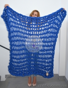 Плед из толстой пряжи #1448767