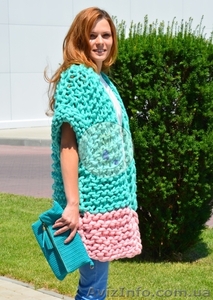 Кардиган из объёмной пряжи меринос       #1267913