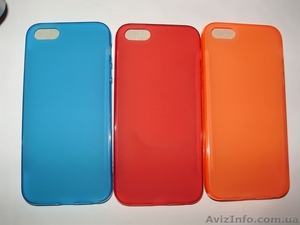 Стильный силиконовый цветной TPU чехол iPhone 5 5S #1459105