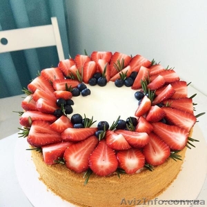 Натуральные торты ручной работы под заказ с бесплатной доставкой. #1461111