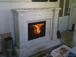 Портал для камина из мрамора (облицовка для камина мраморная) #1166287
