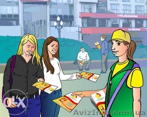 Печать визиток. Раздача листовок. Расклейка объявлений. #1475503