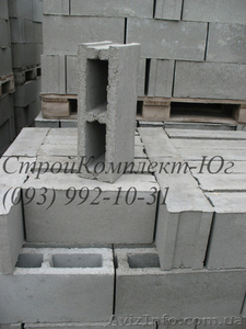 Шлакоблок перегородочный  120х200х400 мм Херсон #1474340