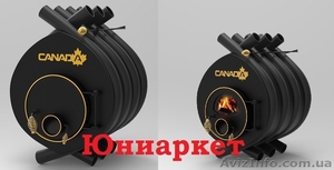 Дровяная печь калориферная Canada classic 400 м3 Барахты Крушинка #1478993