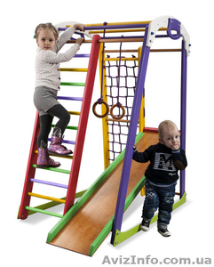 Деревянные спорткомплексы для дома  «Кроха 2 мини» #1137011