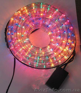 Led дюралайт — мультиколор,  10м (ламповый) #1493023