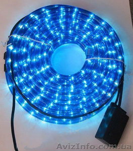 Led дюралайт — синий,  10м #1493024