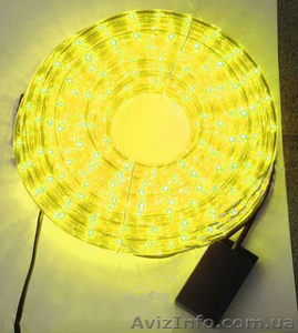 Led дюралайт — желтый,  10м #1493029