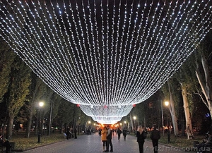 Гирлянда нить уличная,  гирлянда сетка с мерцанием Led #1491294