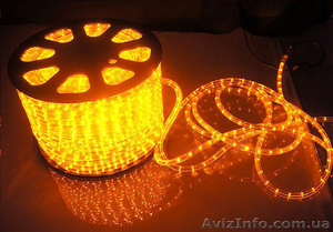 Дюралайт светодиодный led-2wrl желтый,  100 метров #1493014