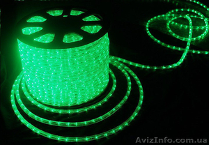 Дюралайт светодиодный led-2wrl зеленый,  100 метров #1493015