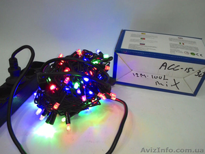Гирлянда-нить 20м цветная ПВХ,  200led #1493513