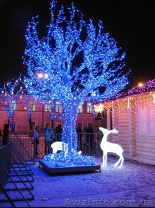 Новогодние украшения для улицы,  Уличные гирлянды стринг. #1491293