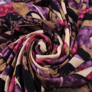 Трикотажная ткань ангора принт #1491798