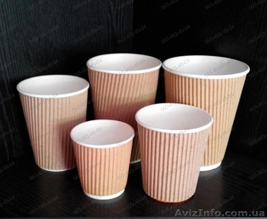 Одноразовые гофрированные стаканчики #1485510
