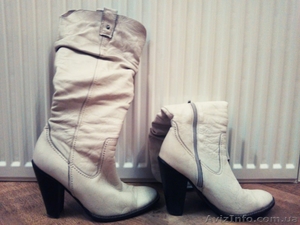 Кожаные женские сапоги в отличном состоянии #1498727