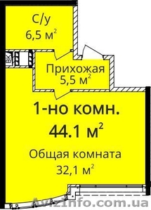 Продам однокомнатную квартиру в ЖК Четыре сезона / Пр. Гагарина комиссия 0% #1497233