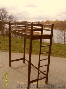 Надійне Ліжко горище з дерева ольхі. #1495270