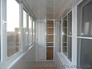 Обшивка вагонкой балконов в Харькове пластиковой,  деревянной,  МДФ #1499411