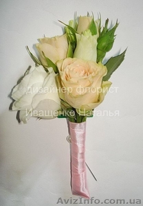 Свадебный венок из живых цветов #1504314