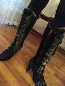 Сапоги замшевые 38 р-р #1511993