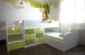 Двухъярусная кровать Умка 2 натуральное дерево #1509238