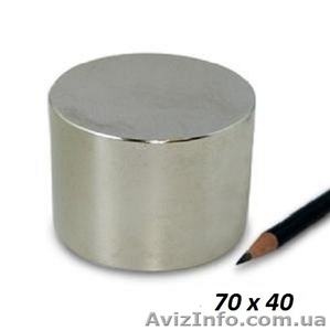 Неодимовый магнит D70 x H40 магнитная сила 200 кг. #1519487