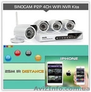 Камеры видеонаблюдения с 4-мя беспроводными камерами 6004 wifi  #1519966