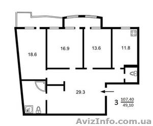 107 кв.м. на 10 этаже в ЦЕНТРЕ города по ул. Гоголевская,  43.  #1516070