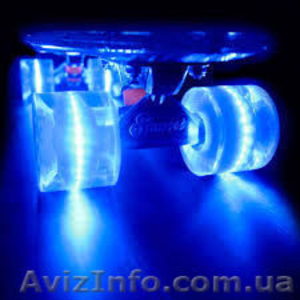 Скейтборд/скейт Пенни (Penny Board) со светящимися колесами: 5 цветов #1519932