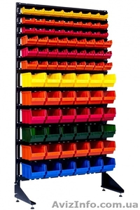 Метизный ящик на стеллаже,  Витринное оборудование с кюветами #1519772