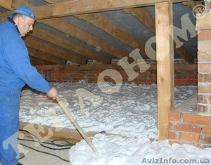 Утеплення горища заливним пінопластом екоізол #1335034