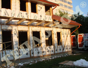 Утеплення каркасних будинків заливним пінопластом екоізол #1518819