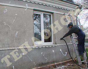 Утеплення стінових пустот заливним пінопластом екоізол #1356080