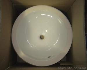 Раковина встраиваемая круглая ф 440 со сливом Германия #1536489