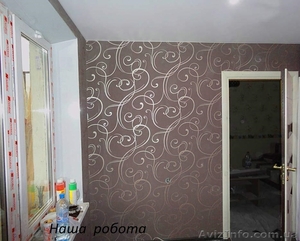 Шпаклевка стен под обои, покраска, поклейка обоев. #1541641