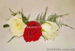 Заколка на волосы из живых цветов #1543717